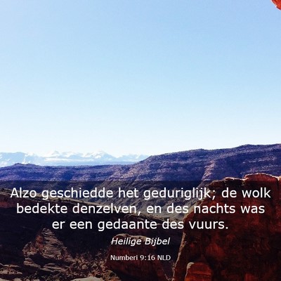 Picture 03 - Numberi 9:16 NLD - Alzo geschiedde het geduriglijk; de wolk bedekte - Bible Verse Picture