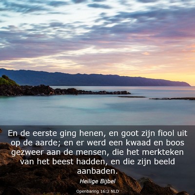 Picture 03 - Openbaring 16:2 NLD - En de eerste ging henen, en goot zijn fiool uit - Bible Verse Picture