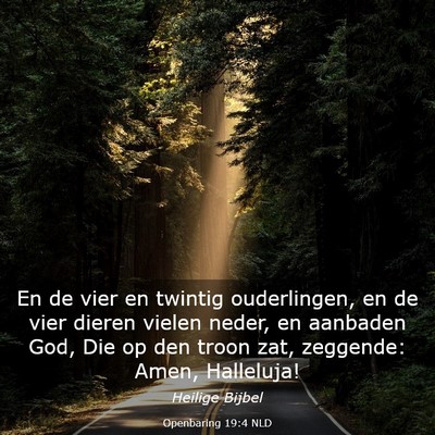 Picture 03 - Openbaring 19:4 NLD - En de vier en twintig ouderlingen, en de vier - Bible Verse Picture