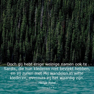 Picture 03 - Openbaring 3:4 NLD - Doch gij hebt enige weinige namen ook te Sardis, - Bible Verse Picture