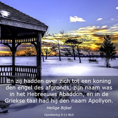 Picture 03 - Openbaring 9:11 NLD - En zij hadden over zich tot een koning den engel - Bible Verse Picture