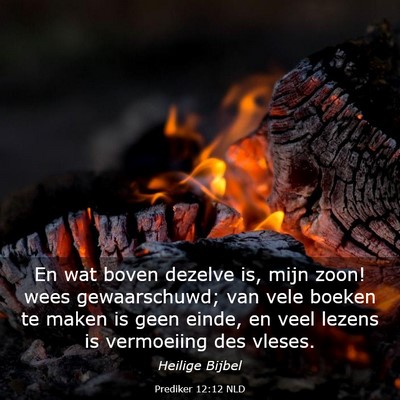 Picture 03 - Prediker 12:12 NLD - En wat boven dezelve is, mijn zoon! wees - Bible Verse Picture