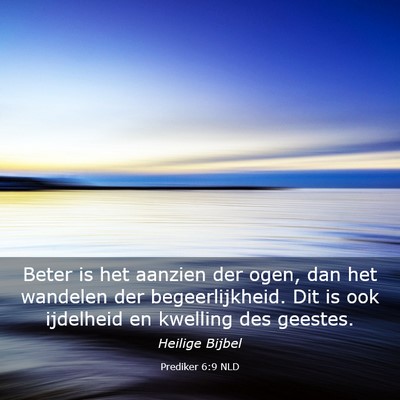 Picture 03 - Prediker 6:9 NLD - Beter is het aanzien der ogen, dan het wandelen - Bible Verse Picture