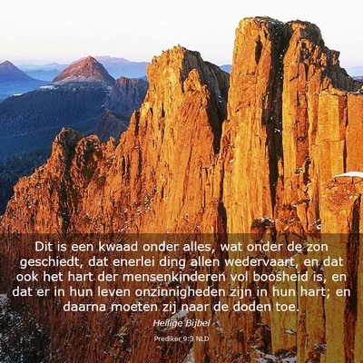 Picture 03 - Prediker 9:3 NLD - Dit is een kwaad onder alles, wat onder de zon - Bible Verse Picture