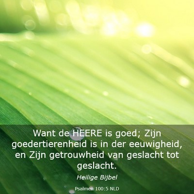 Picture 03 - Psalmen 100:5 NLD - Want de HEERE is goed; Zijn goedertierenheid is - Bible Verse Picture