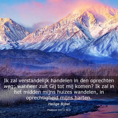 Picture 03 - Psalmen 101:2 NLD - Ik zal verstandelijk handelen in den oprechten - Bible Verse Picture