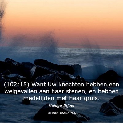 Picture 03 - Psalmen 102:14 NLD - (102:15) Want Uw knechten hebben een welgevallen - Bible Verse Picture