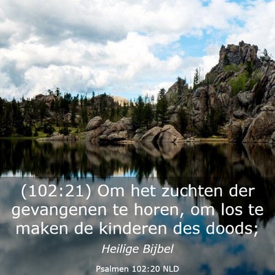 Picture 03 - Psalmen 102:20 NLD - (102:21) Om het zuchten der gevangenen te horen, - Bible Verse Picture