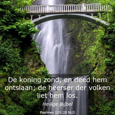 Picture 03 - Psalmen 105:20 NLD - De koning zond, en deed hem ontslaan; de heerser - Bible Verse Picture