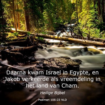 Picture 03 - Psalmen 105:23 NLD - Daarna kwam Israel in Egypte, en Jakob verkeerde - Bible Verse Picture