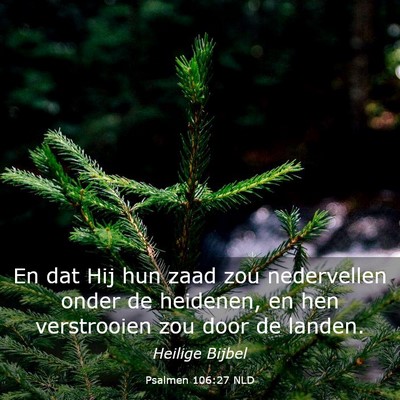Picture 03 - Psalmen 106:27 NLD - En dat Hij hun zaad zou nedervellen onder de - Bible Verse Picture