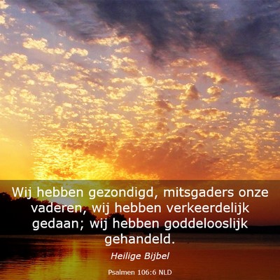 Picture 03 - Psalmen 106:6 NLD - Wij hebben gezondigd, mitsgaders onze vaderen, - Bible Verse Picture