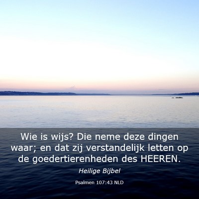 Picture 03 - Psalmen 107:43 NLD - Wie is wijs? Die neme deze dingen waar; en dat - Bible Verse Picture