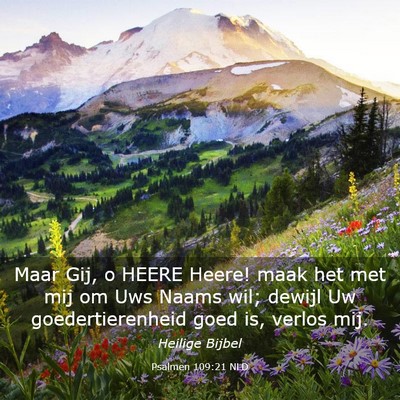 Picture 03 - Psalmen 109:21 NLD - Maar Gij, o HEERE Heere! maak het met mij om Uws - Bible Verse Picture