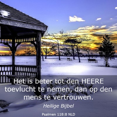 Picture 03 - Psalmen 118:8 NLD - Het is beter tot den HEERE toevlucht te nemen, - Bible Verse Picture