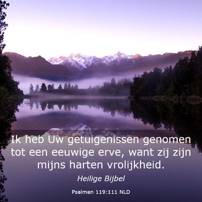 Picture 03 - Psalmen 119:111 NLD - Ik heb Uw getuigenissen genomen tot een eeuwige - Bible Verse Picture