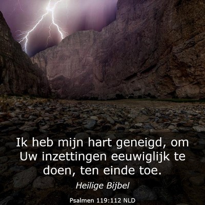 Picture 03 - Psalmen 119:112 NLD - Ik heb mijn hart geneigd, om Uw inzettingen - Bible Verse Picture