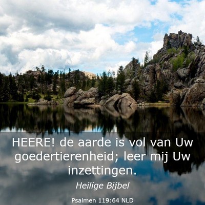 Picture 03 - Psalmen 119:64 NLD - HEERE! de aarde is vol van Uw goedertierenheid; - Bible Verse Picture