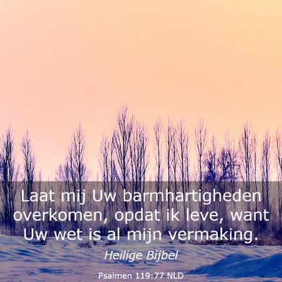 Picture 03 - Psalmen 119:77 NLD - Laat mij Uw barmhartigheden overkomen, opdat ik - Bible Verse Picture