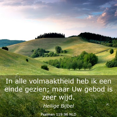 Picture 03 - Psalmen 119:96 NLD - In alle volmaaktheid heb ik een einde gezien; - Bible Verse Picture