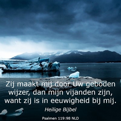 Picture 03 - Psalmen 119:98 NLD - Zij maakt mij door Uw geboden wijzer, dan mijn - Bible Verse Picture
