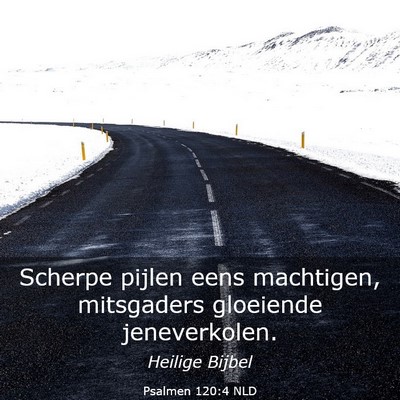 Picture 03 - Psalmen 120:4 NLD - Scherpe pijlen eens machtigen, mitsgaders - Bible Verse Picture