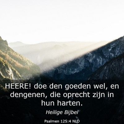 Picture 03 - Psalmen 125:4 NLD - HEERE! doe den goeden wel, en dengenen, die - Bible Verse Picture