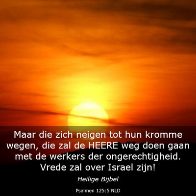 Picture 03 - Psalmen 125:5 NLD - Maar die zich neigen tot hun kromme wegen, die - Bible Verse Picture