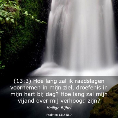 Picture 03 - Psalmen 13:2 NLD - (13:3) Hoe lang zal ik raadslagen voornemen in - Bible Verse Picture