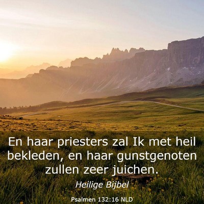 Picture 03 - Psalmen 132:16 NLD - En haar priesters zal Ik met heil bekleden, en - Bible Verse Picture