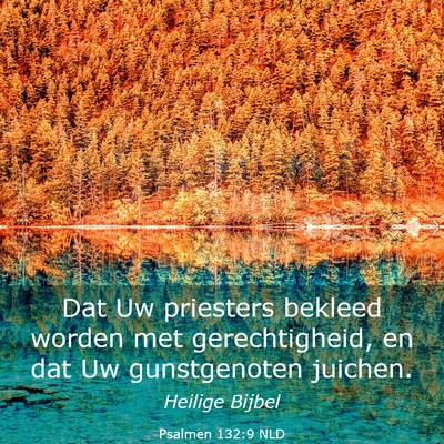 Picture 03 - Psalmen 132:9 NLD - Dat Uw priesters bekleed worden met - Bible Verse Picture