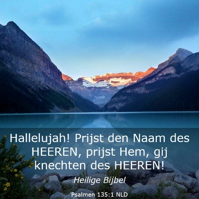 Picture 03 - Psalmen 135:1 NLD - Hallelujah! Prijst den Naam des HEEREN, prijst - Bible Verse Picture