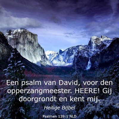 Picture 03 - Psalmen 139:1 NLD - Een psalm van David, voor den opperzangmeester. - Bible Verse Picture