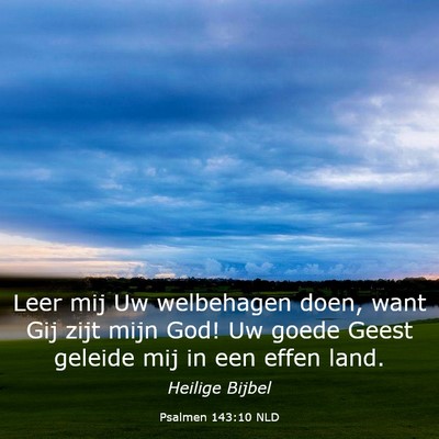 Picture 03 - Psalmen 143:10 NLD - Leer mij Uw welbehagen doen, want Gij zijt mijn - Bible Verse Picture