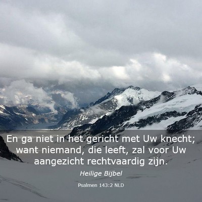 Picture 03 - Psalmen 143:2 NLD - En ga niet in het gericht met Uw knecht; want - Bible Verse Picture