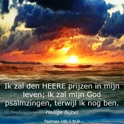 Picture 03 - Psalmen 146:2 NLD - Ik zal den HEERE prijzen in mijn leven; ik zal - Bible Verse Picture