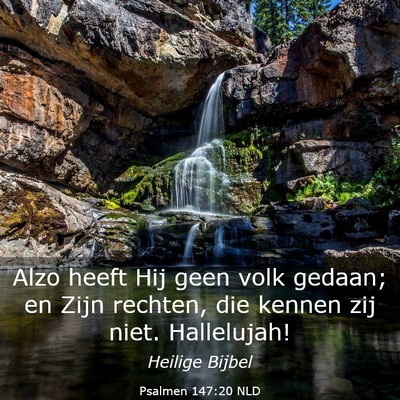 Picture 03 - Psalmen 147:20 NLD - Alzo heeft Hij geen volk gedaan; en Zijn rechten, - Bible Verse Picture