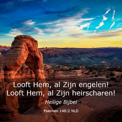 Picture 03 - Psalmen 148:2 NLD - Looft Hem, al Zijn engelen! Looft Hem, al Zijn - Bible Verse Picture