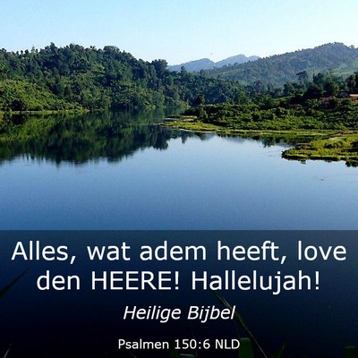 Picture 03 - Psalmen 150:6 NLD - Alles, wat adem heeft, love den HEERE! - Bible Verse Picture
