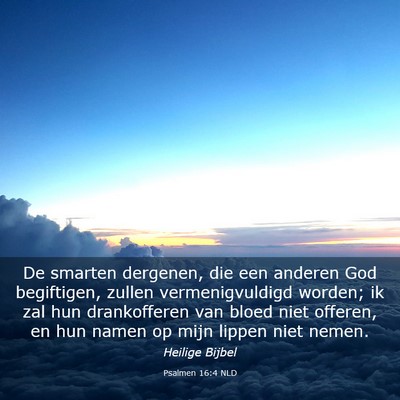 Picture 03 - Psalmen 16:4 NLD - De smarten dergenen, die een anderen God - Bible Verse Picture
