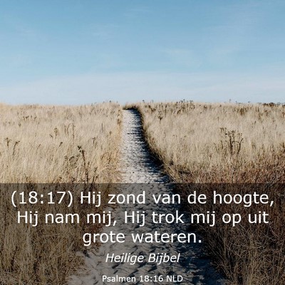 Picture 03 - Psalmen 18:16 NLD - (18:17) Hij zond van de hoogte, Hij nam mij, Hij - Bible Verse Picture