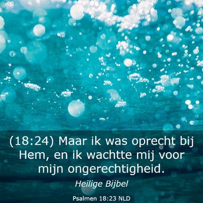 Picture 03 - Psalmen 18:23 NLD - (18:24) Maar ik was oprecht bij Hem, en ik - Bible Verse Picture