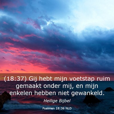 Picture 03 - Psalmen 18:36 NLD - (18:37) Gij hebt mijn voetstap ruim gemaakt onder - Bible Verse Picture