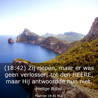 Picture 03 - Psalmen 18:41 NLD - (18:42) Zij riepen, maar er was geen verlosser; - Bible Verse Picture
