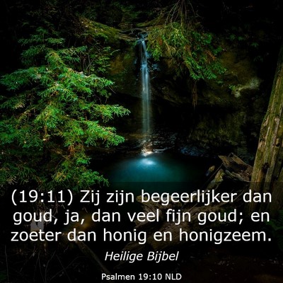Picture 03 - Psalmen 19:10 NLD - (19:11) Zij zijn begeerlijker dan goud, ja, dan - Bible Verse Picture