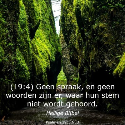 Picture 03 - Psalmen 19:3 NLD - (19:4) Geen spraak, en geen woorden zijn er, waar - Bible Verse Picture