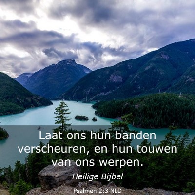 Picture 03 - Psalmen 2:3 NLD - Laat ons hun banden verscheuren, en hun touwen - Bible Verse Picture