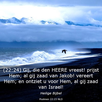 Picture 03 - Psalmen 22:23 NLD - (22:24) Gij, die den HEERE vreest! prijst Hem; al - Bible Verse Picture