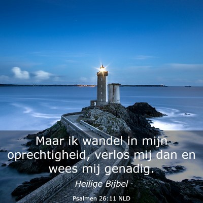 Picture 03 - Psalmen 26:11 NLD - Maar ik wandel in mijn oprechtigheid, verlos mij - Bible Verse Picture