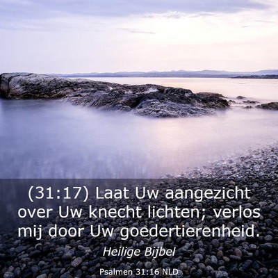 Picture 03 - Psalmen 31:16 NLD - (31:17) Laat Uw aangezicht over Uw knecht - Bible Verse Picture